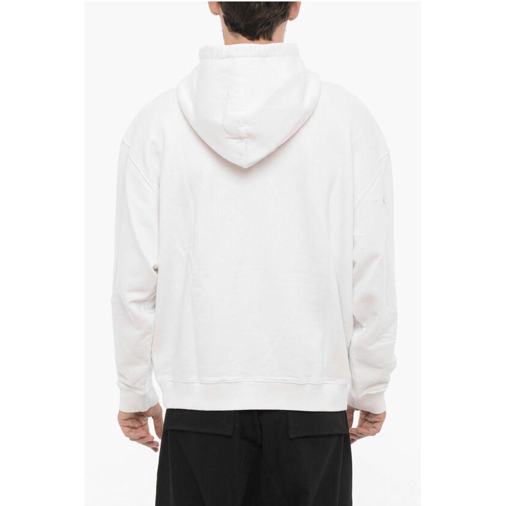 Marcelo Burlon Cotton OPTICAL CROSS Hoodie with Patch Men's Pocket