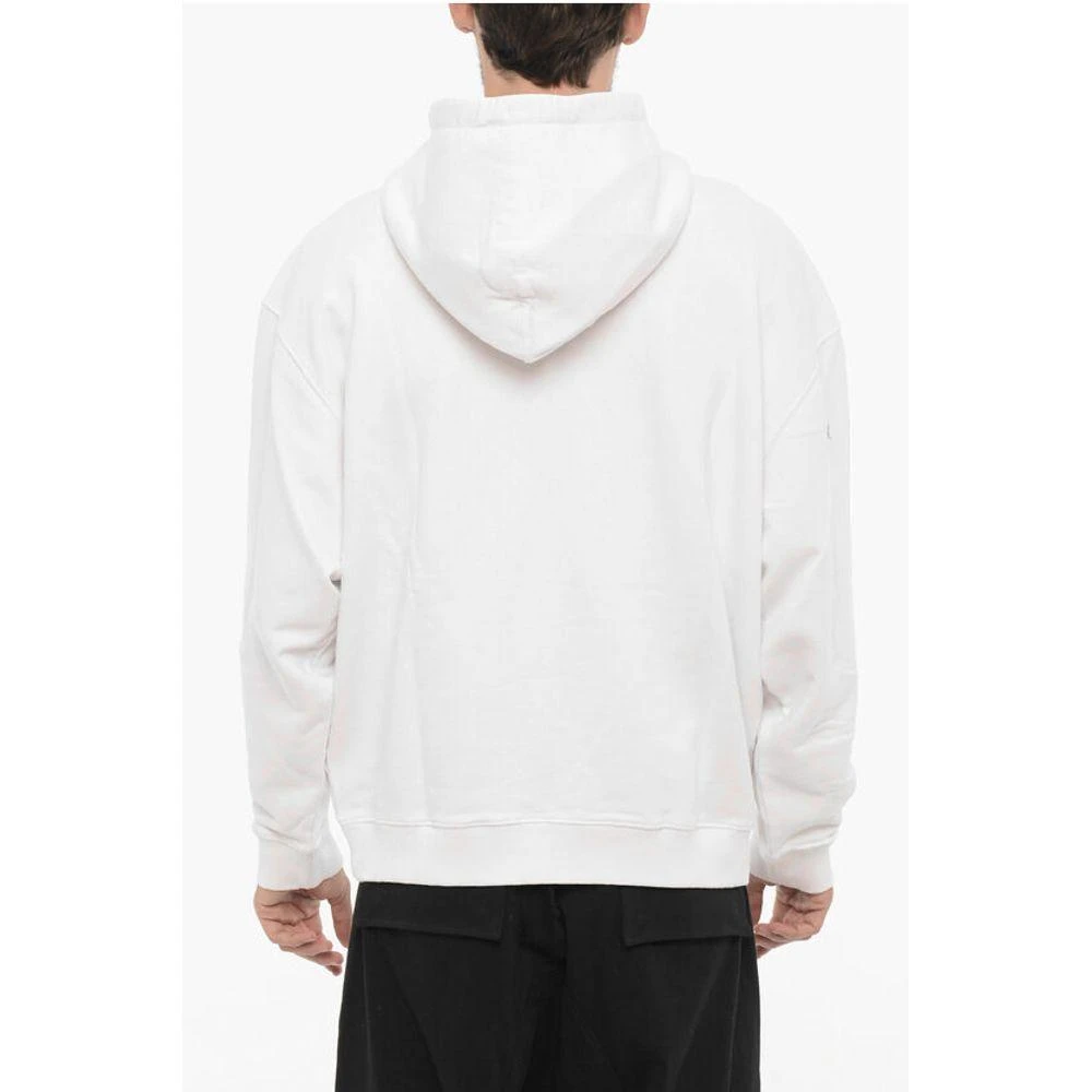 Marcelo Burlon Cotton OPTICAL CROSS Hoodie with Patch Men's Pocket 2