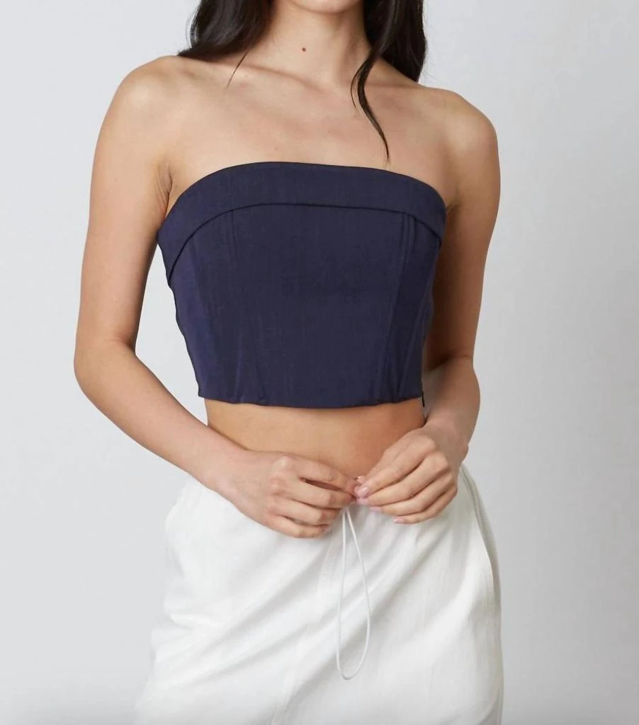 Cotton Candy Camila Corset Top In Indigo 1