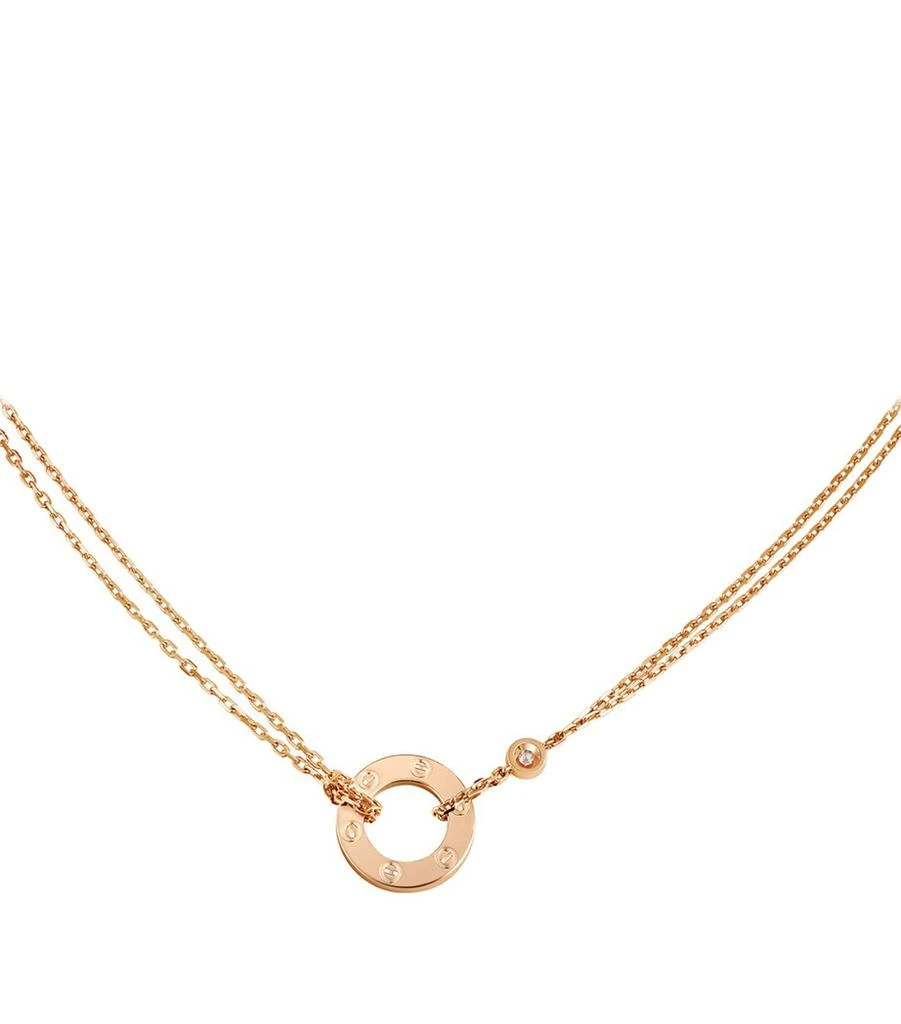 Cartier Rose Gold and Diamond LOVE Necklace 4