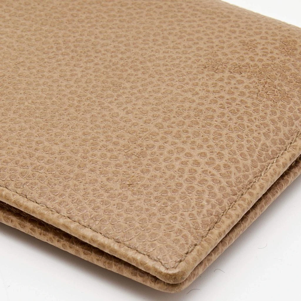 CH Carolina Herrera CH Carolina Herrera Beige Leather Flap Bifold Continental Wallet 9
