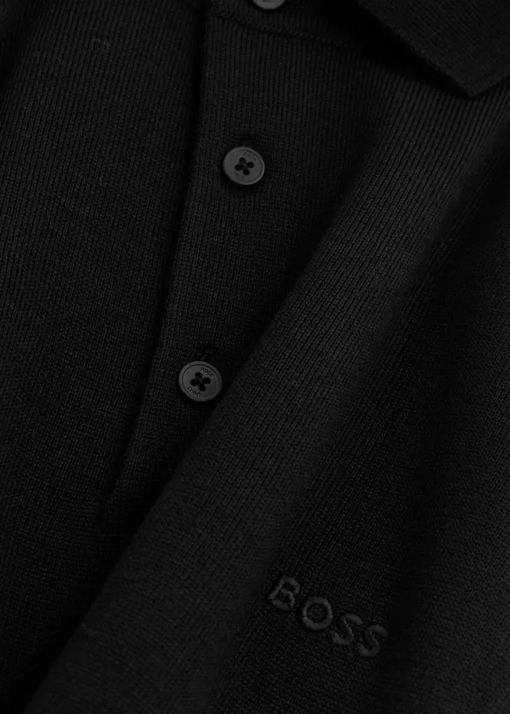 Hugo Boss Logo knitted wool polo shirt 5