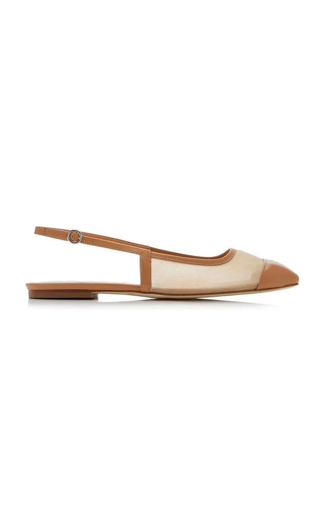 AEYDE Aeyde - Geraldine Mesh Slingback Flats - Neutral - IT 36 - Moda Operandi 1