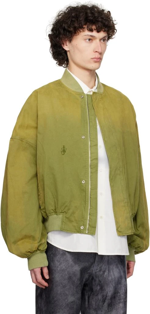 JW Anderson Green Relaxed Cotton Bomber Jacket 2