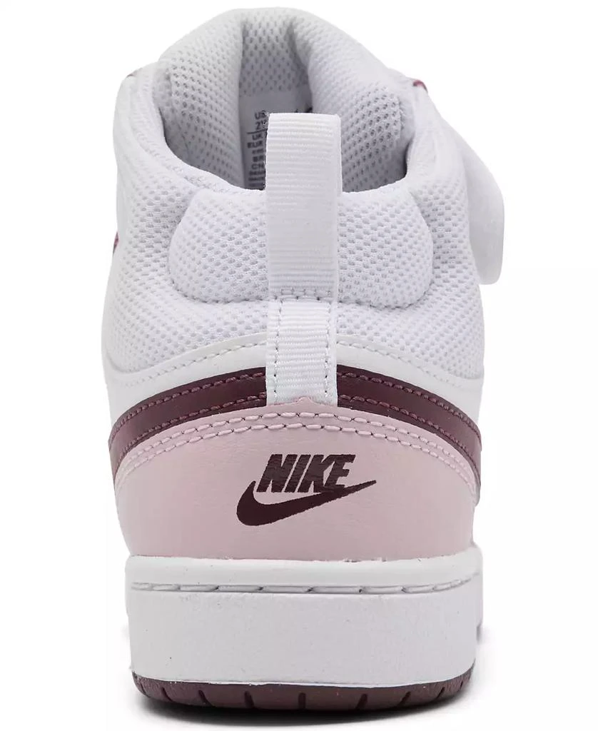 Nike Little Girls Court Borough Mid 2 Stay-Put Closure Casual Sneakers from Finish Line 4