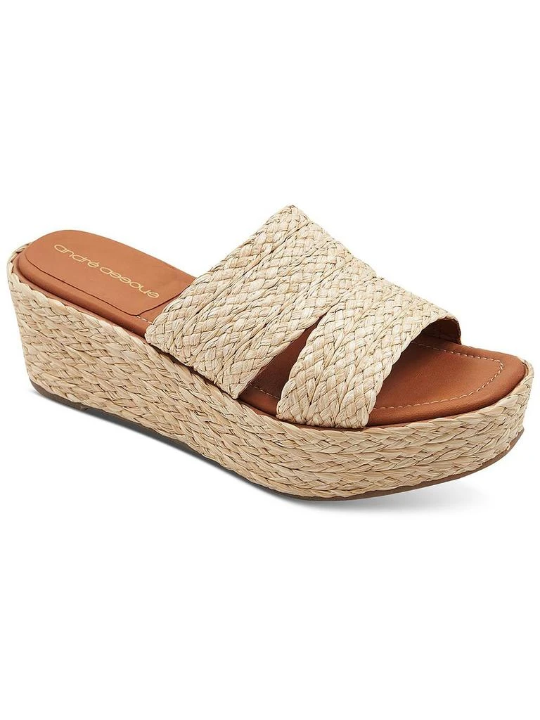 André Assous Selena Womens Woven Slip-On Espadrilles 1