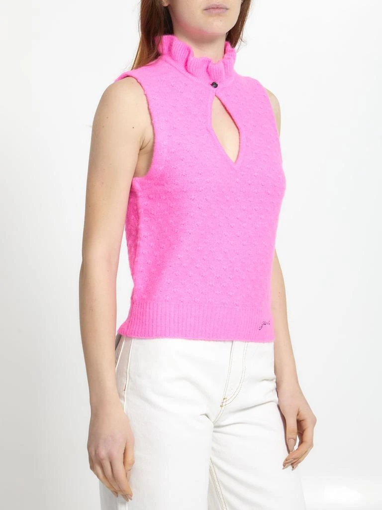 Ganni Pink wool top 2