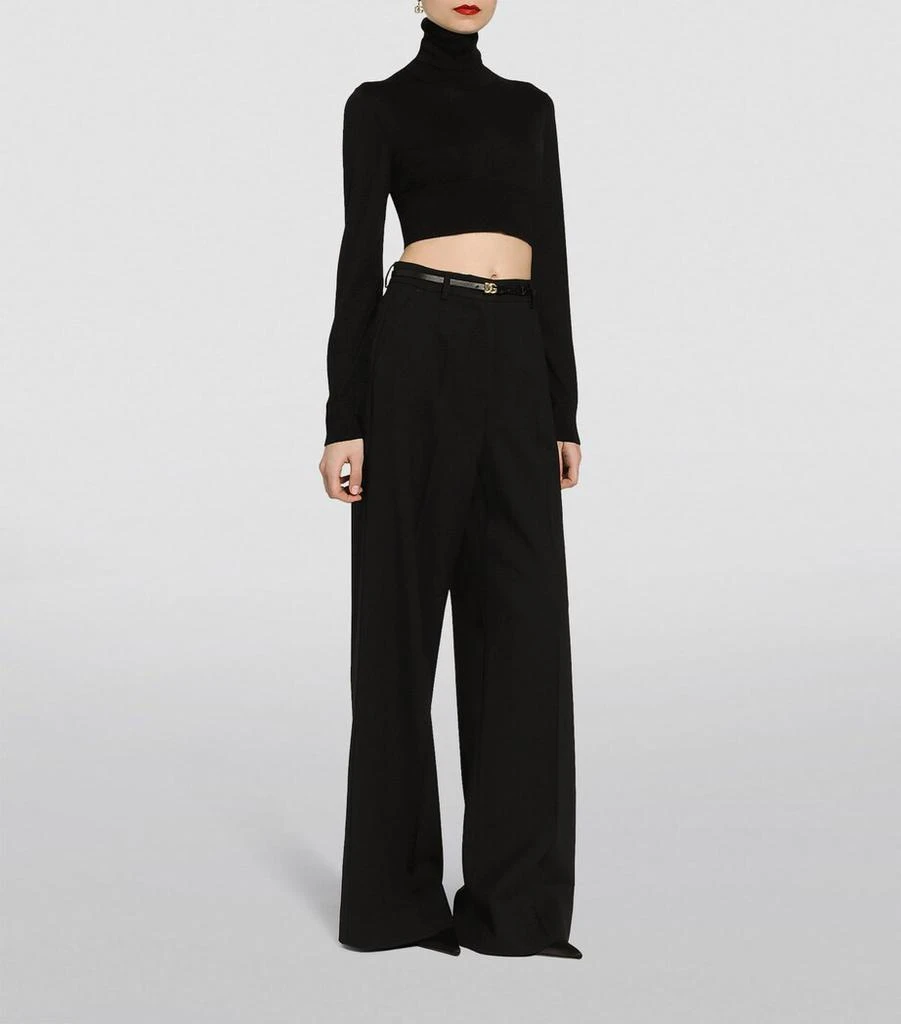 Dolce & Gabbana Wool Straight-Leg Trousers 4