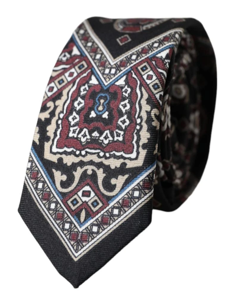 Dolce 
Gabbana Printed 100% Silk Adjustable Men Men
s Tie