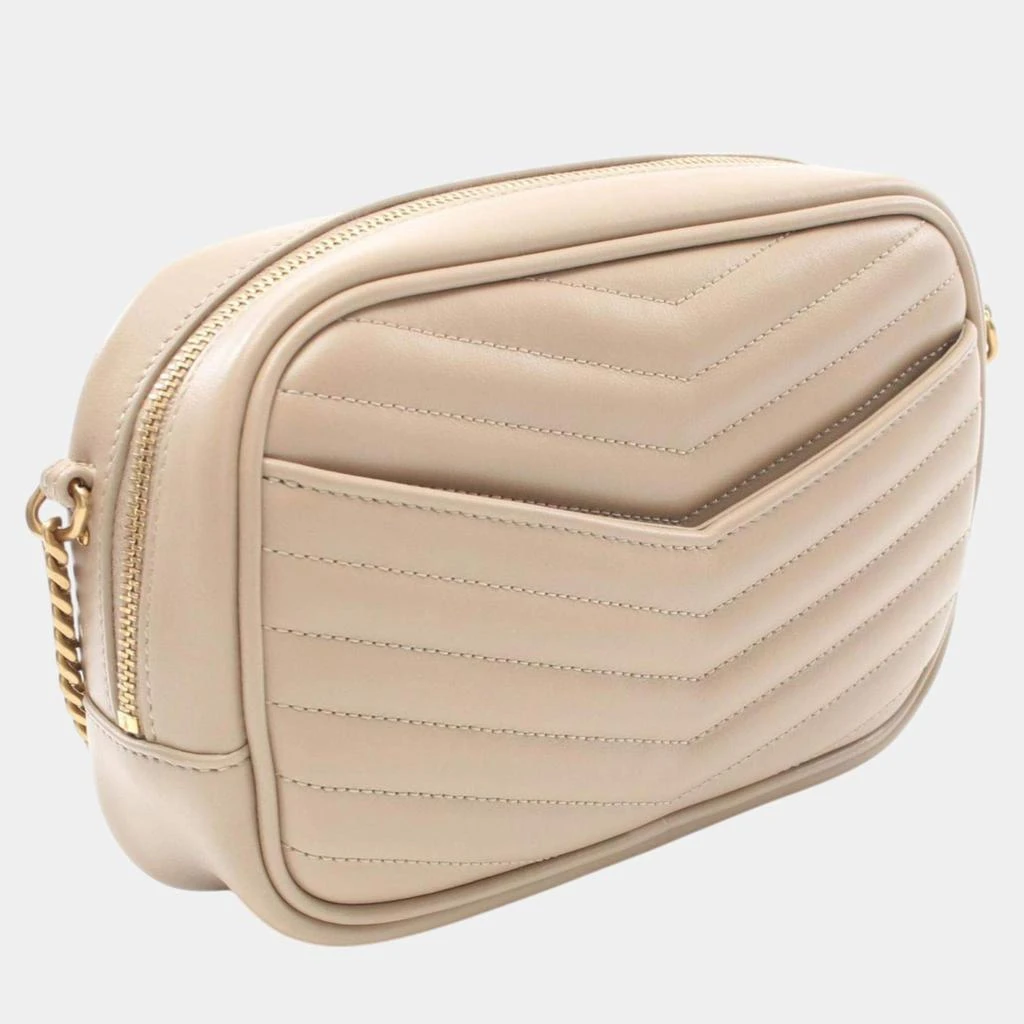 Yves Saint Laurent Saint Laurent Leather Beige LOU Shoulder Bag 2