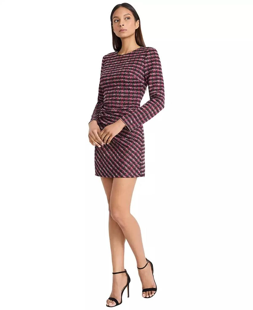 chinese dress ladies Hobemty Women's 3/4 Sleeve Sheath Dress Collared Vintage Tweed Dress Small  Khaki at Amazon Women's Clothing store main image 1