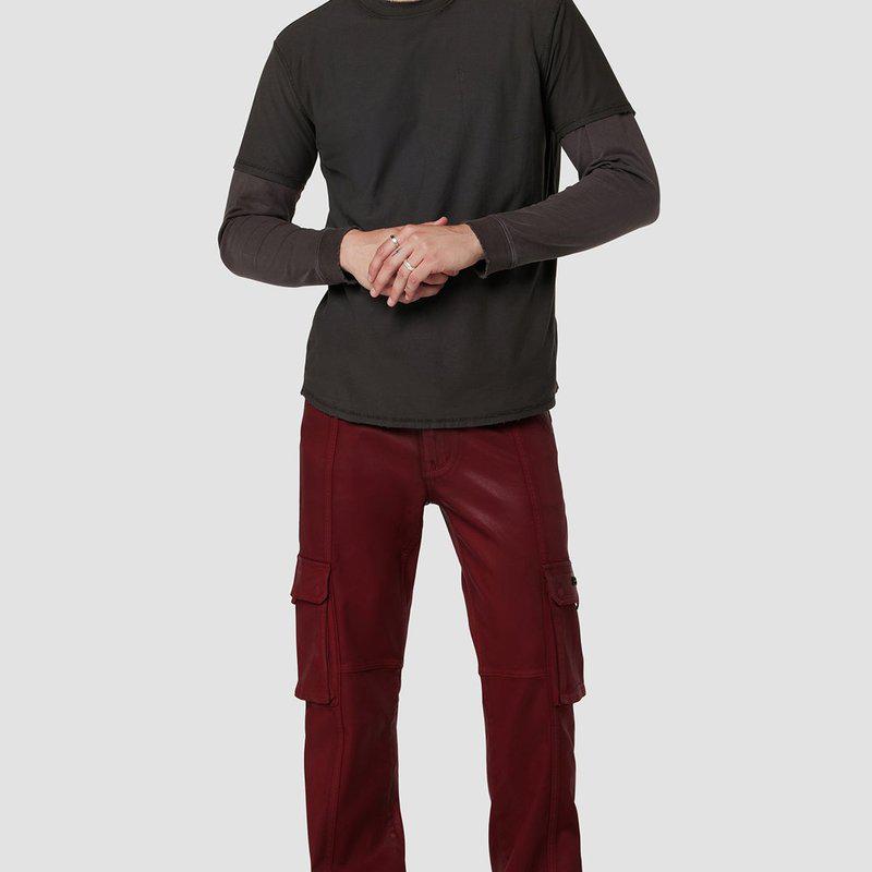 Hudson Jeans Walker Cargo Kick Flare Jeans Crimson Wax