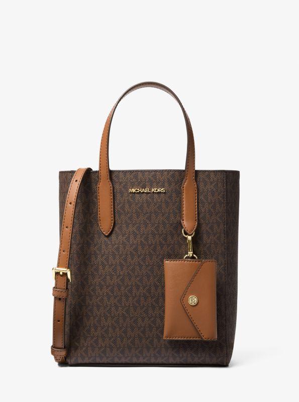 Michael Kors Vincent Small Signature Logo Convertible Tote Bag with Card Case