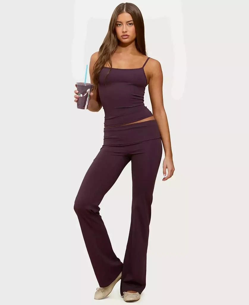 Edikted Women
s Oriane Foldover Flared Leggings 4