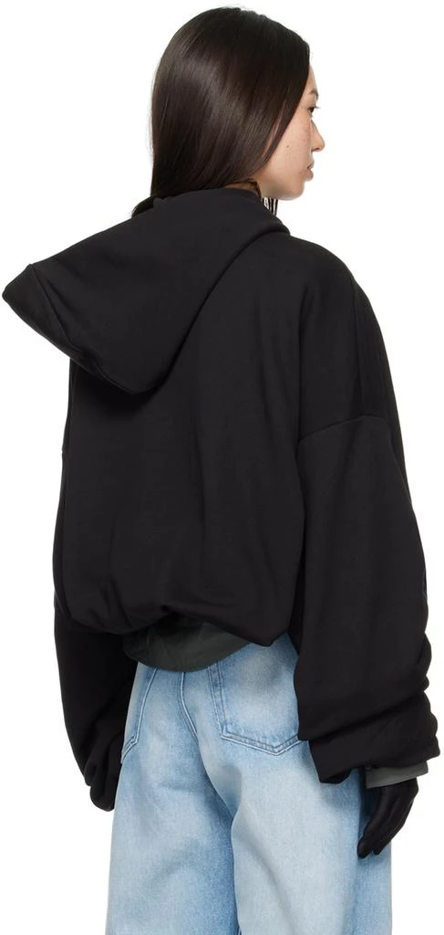 Dries Van Noten Black Draped Hoodie 3