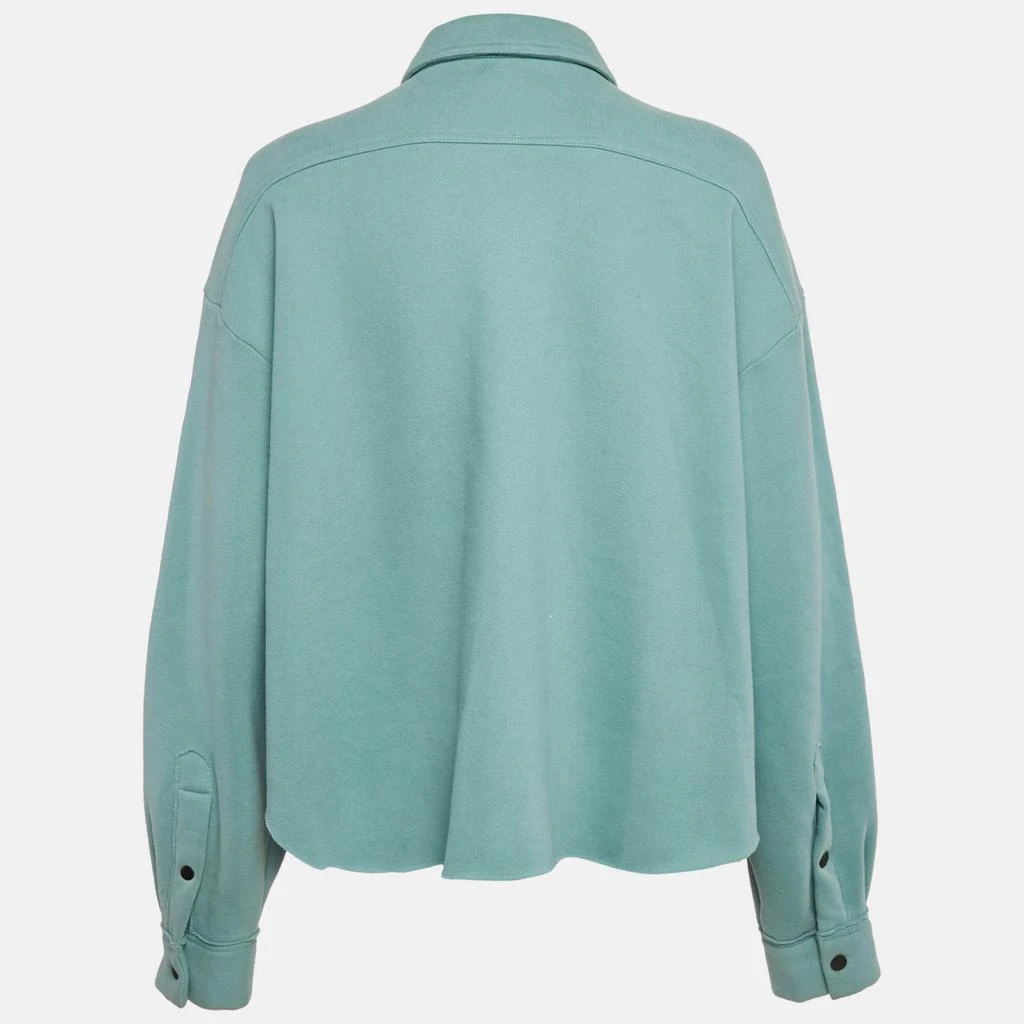 Natasha Zinko Natasha Zinko Blue Cotton Blend Knit Button Front Jacket S 2