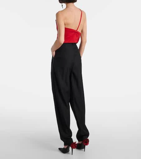 Magda Butrym Floral-appliqué one-shoulder top 3