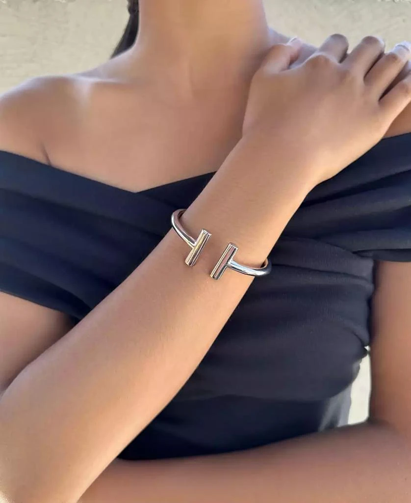 ADORNIA Metal-tone Bar Cuff Bracelet 4
