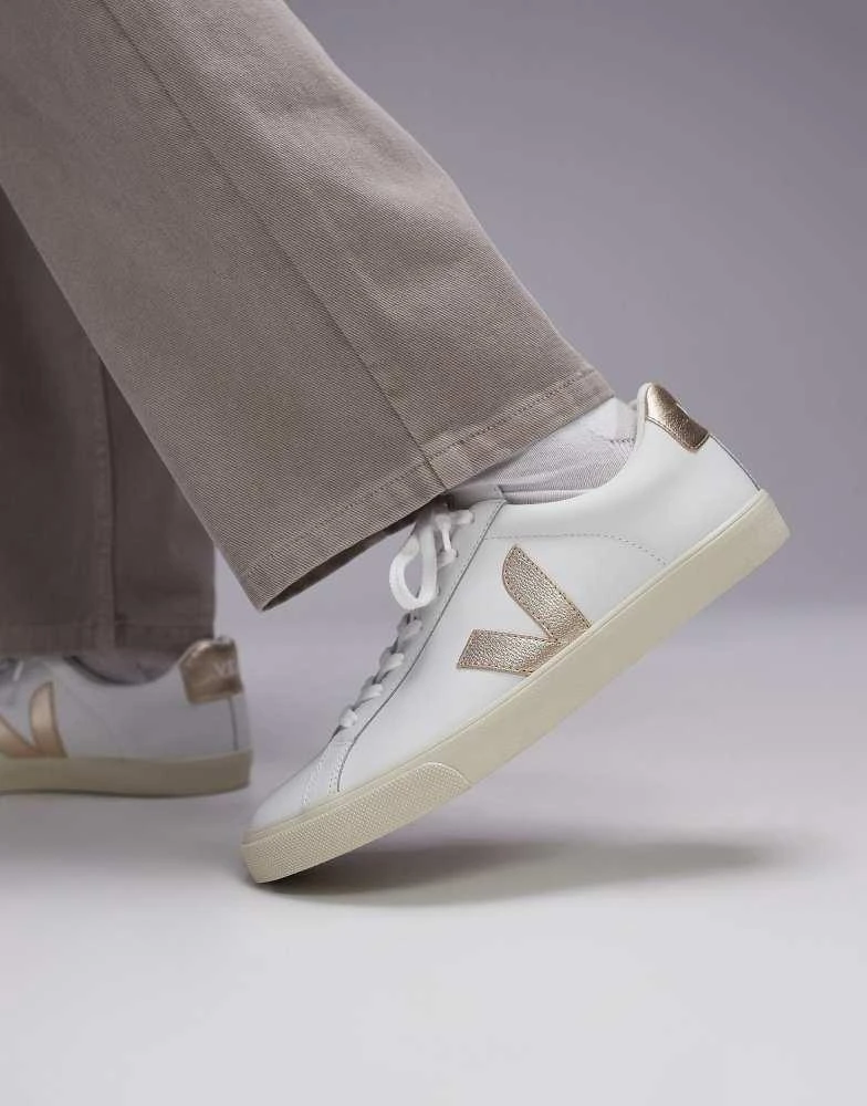 Veja VEJA Esplar logo trainer in extra white platine leather 1