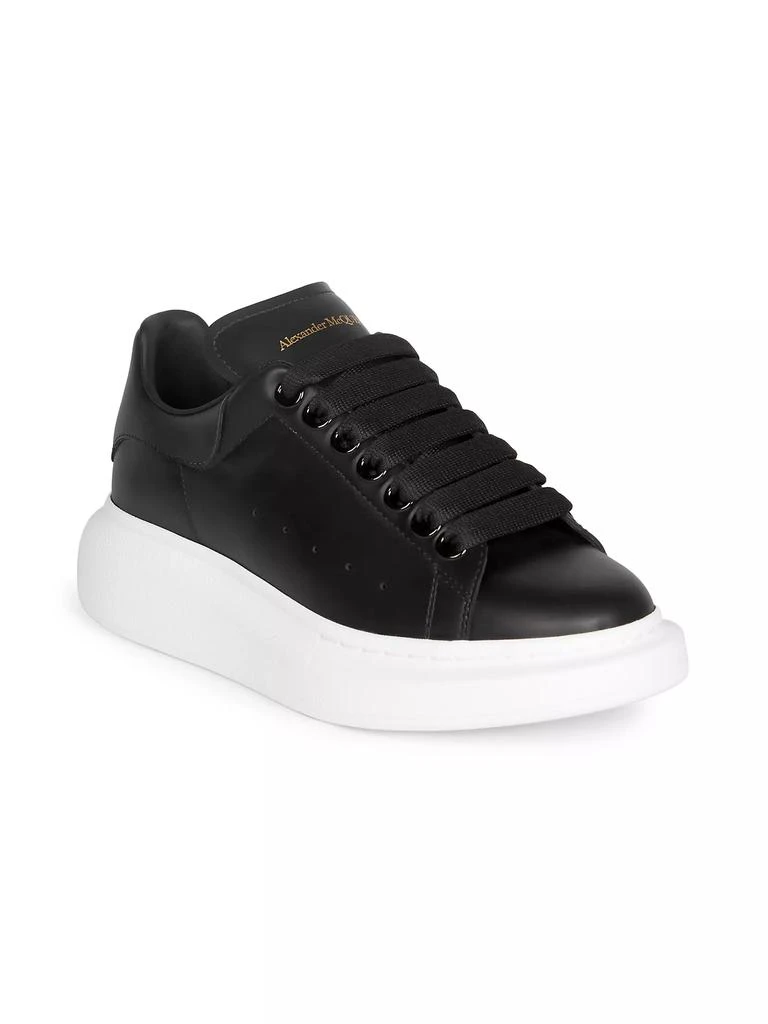 Alexander McQueen Women's Oversized Embossed Logo Leather Sneakers 1