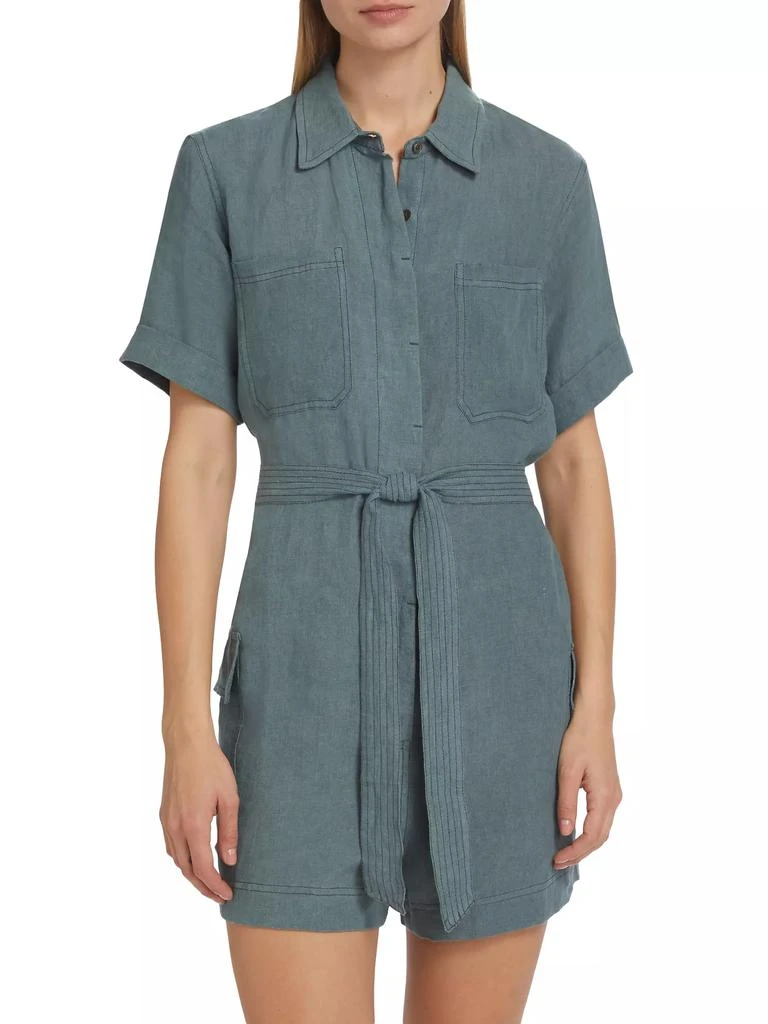 ATM Anthony Thomas Melillo Linen Tie-Waist Romper 3