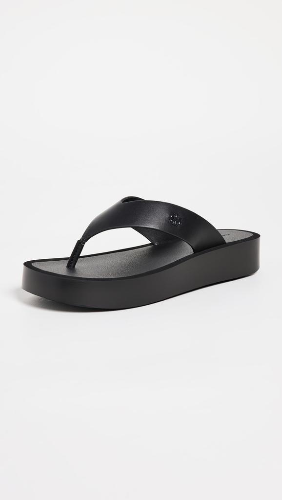 Tory Burch Leather Platform Flip Flops