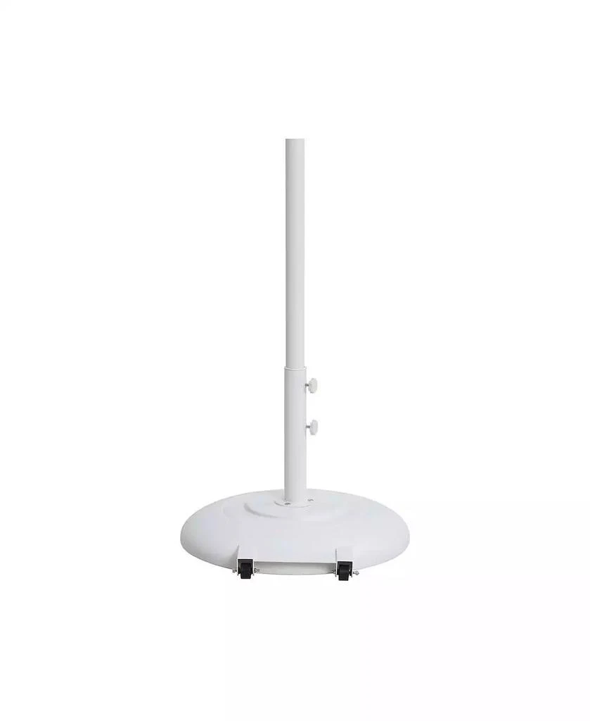 Meridian Furniture Fiji Grey Fabric / Matte White Aluminum Patio Umbrella with Base Sets 6