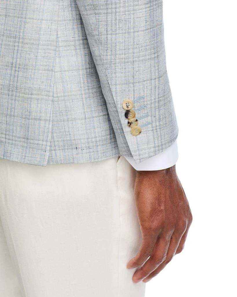 Canali Kei Wool, Silk & Linen Plaid Unstructured Regular Fit Sport Coat 9