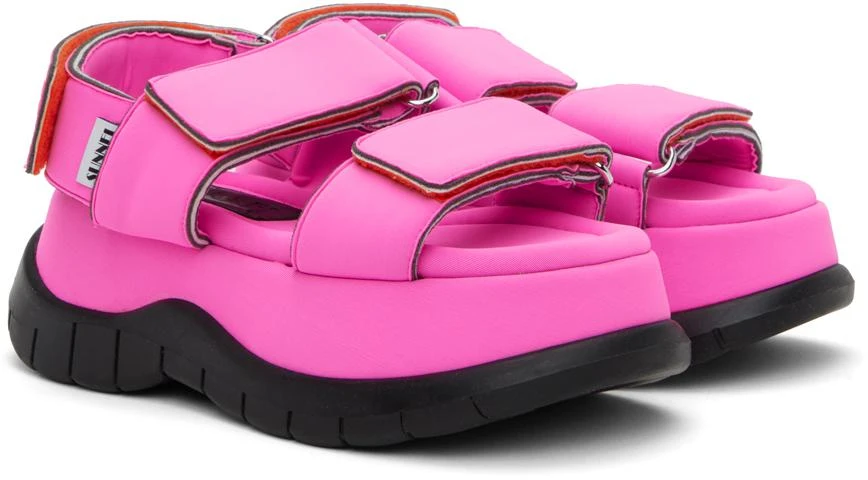 SUNNEI SSENSE Exclusive Pink Low Platform Sandals 4