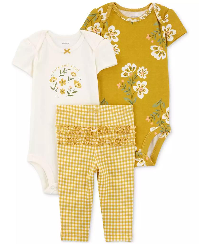 Carter's Baby Boys and Baby Girls 3-Pc. Little Character Bodysuit & Pant Set