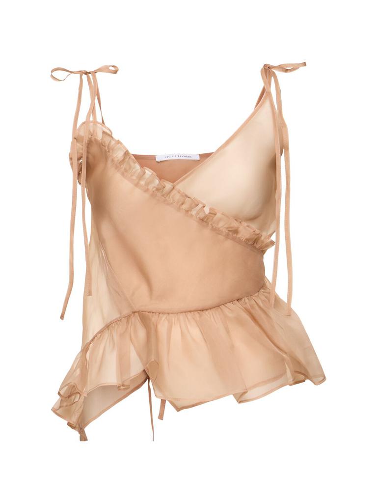 CECILIE BAHNSEN Alessandra Silk Organza Top