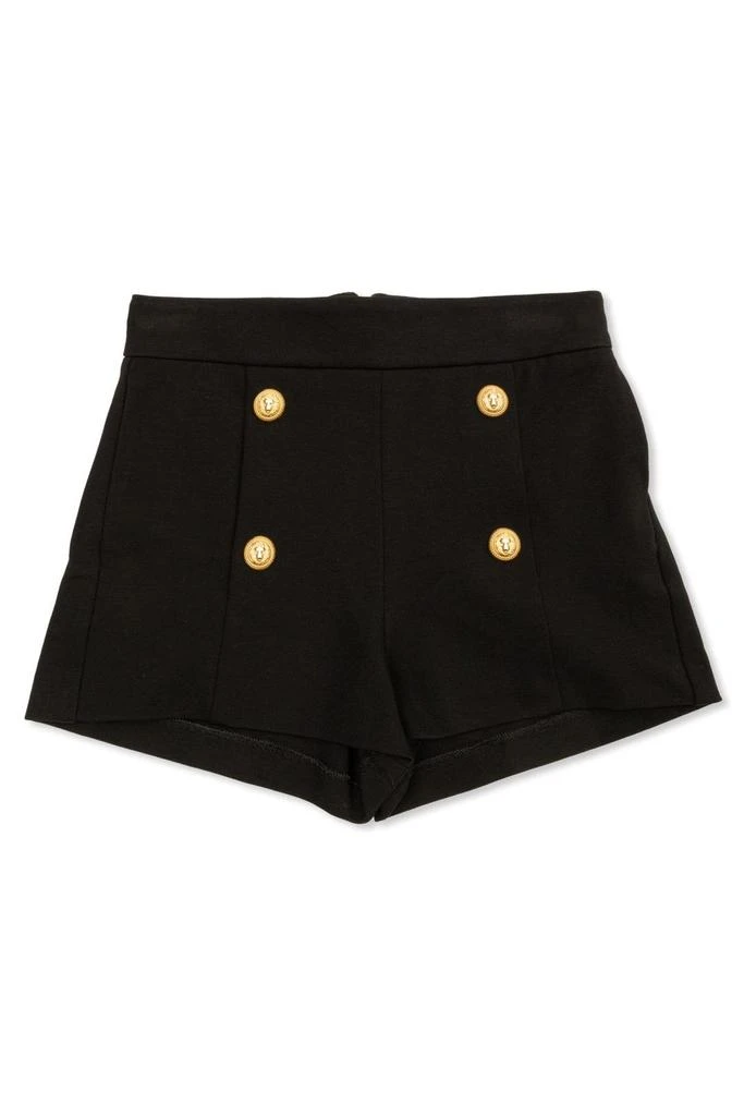 Balmain Balmain Kids Logo Patch Button Detailed Shorts