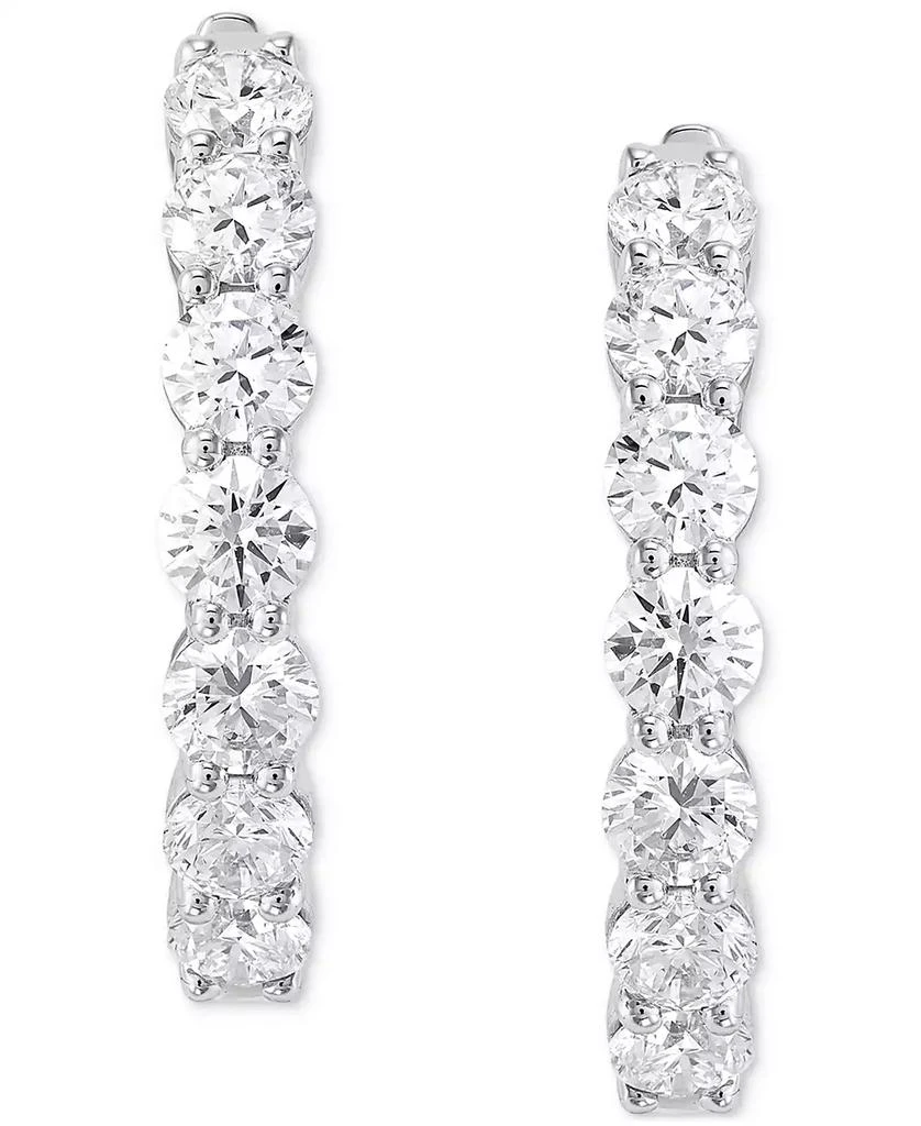 Grown With Love Lab Grown Diamond Small Hoop Earrings (2 ct. t.w.) in 14k White or Yellow Gold 3