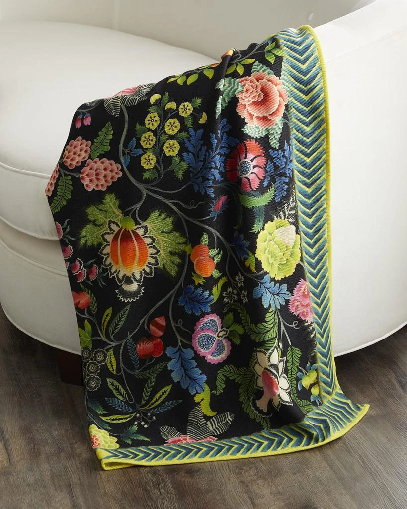 Designers Guild Brocart Decoratif Noir Throw, 51" x 71" 1
