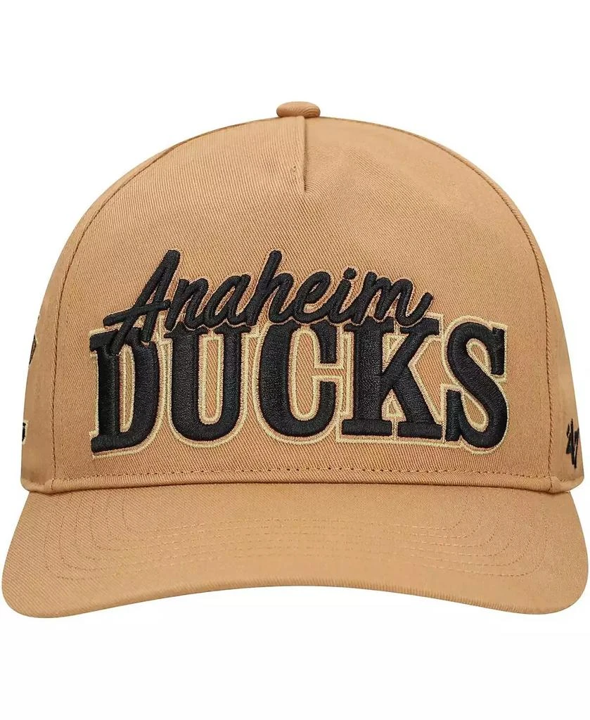 47 Brand Men's Tan Anaheim Ducks Barnes Hitch Adjustable Hat 4