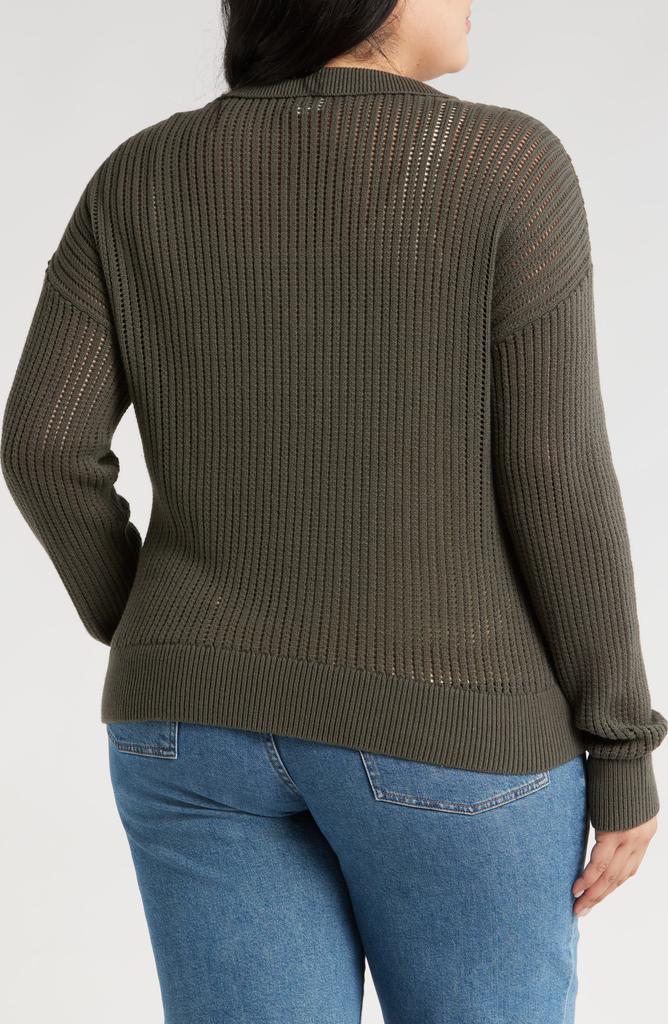 Caslon Pointelle Polo Sweater