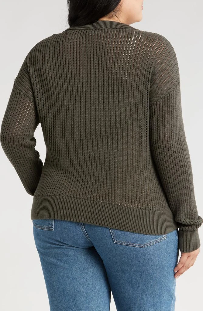 Caslon Pointelle Polo Sweater 2