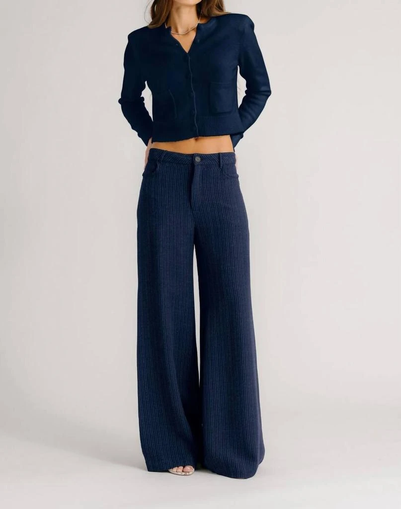 Sablyn Sablyn - Adrianna Pinstriped Exaggerated Wide Leg Pants