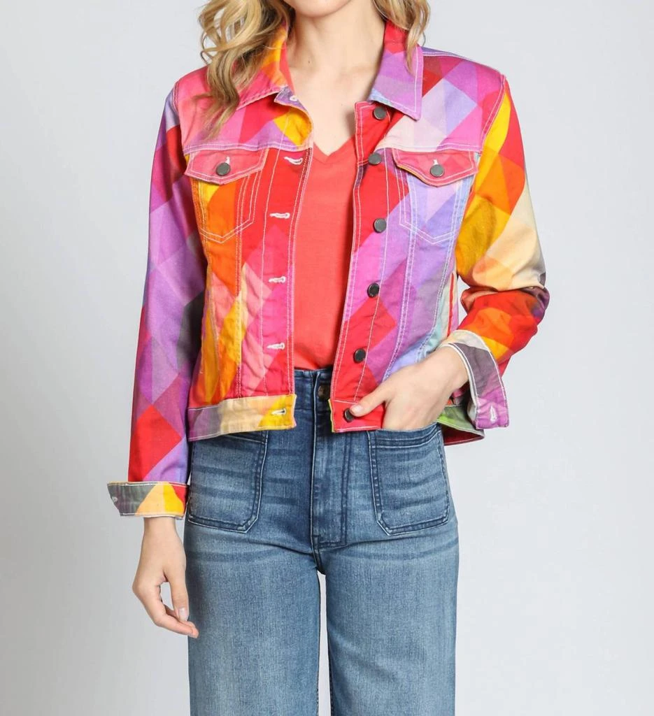 APNY Apny - Printed Denim Jacket