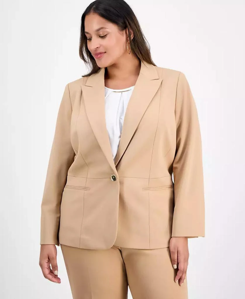 Kasper Plus Size Single-Button Blazer 1