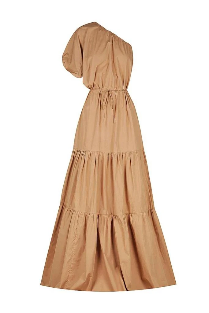 SWF One Shoulder Puff Sleeve Maxi Dress In High Vibrations 3