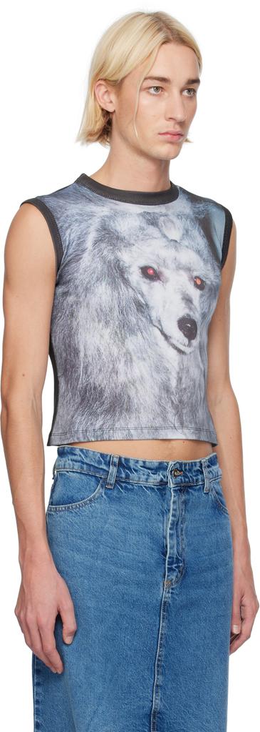 Ashley Williams Gray Poodle Tank Top