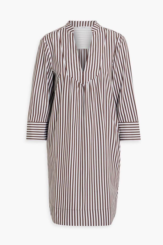 IRIS & INK Cleo striped cotton-poplin mini dress