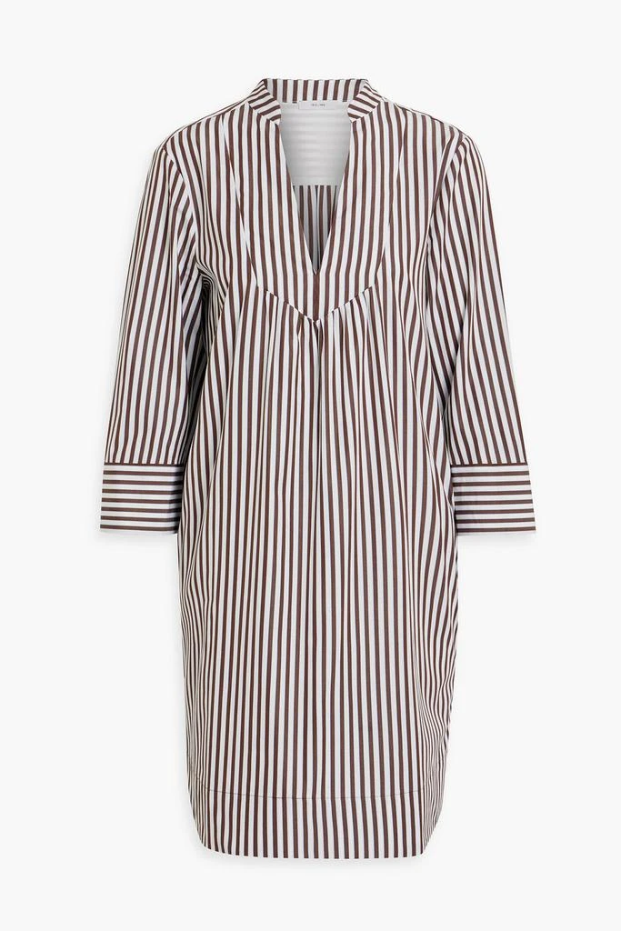 IRIS & INK Cleo striped cotton-poplin mini dress 1