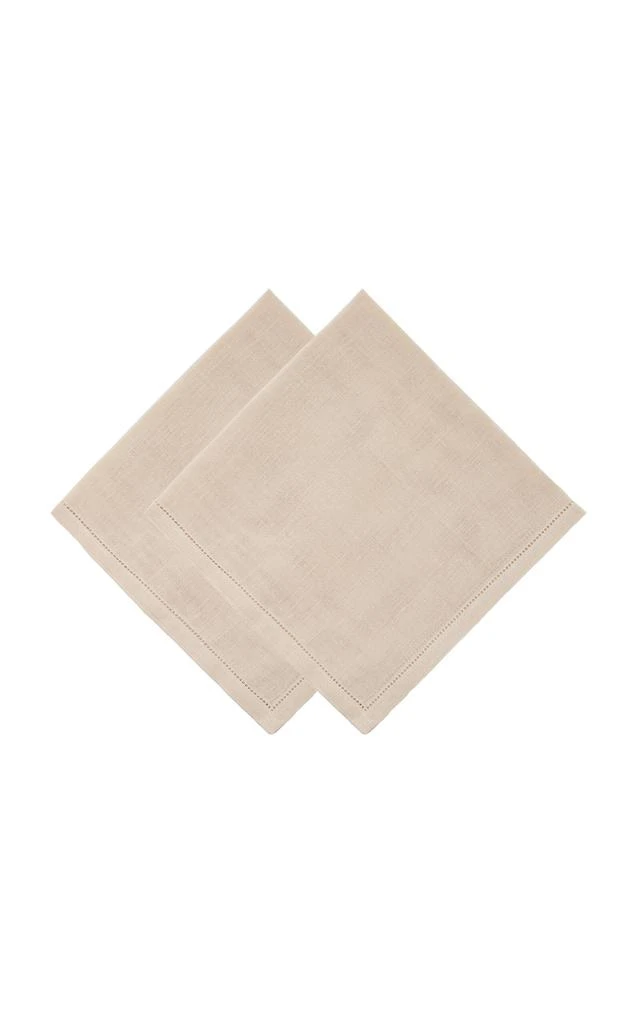 MoDA Moda Domus - Set-Of-Two Linen Napkins - Ivory - Moda Operandi 1
