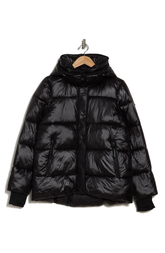 BCBG Channel Quilted Hooded Puffer Jacket 4