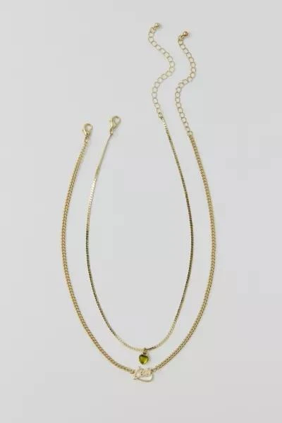 Urban Outfitters Zodiac Nameplate Layering Necklace Set 2