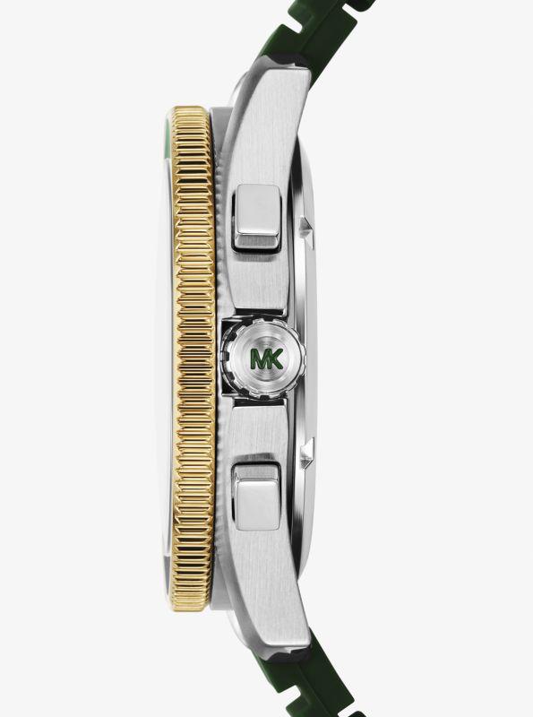 undefined Oversized Maritime Two-Tone and Silicone Watch