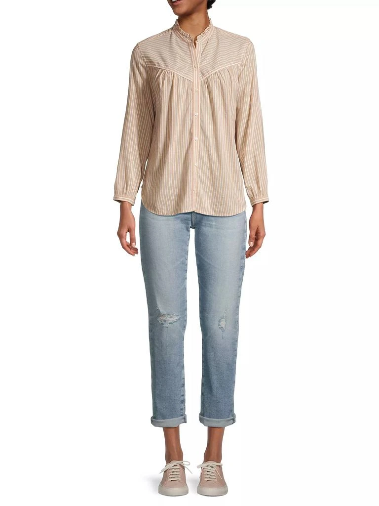 Birds of Paradis Ruth Pinstriped Cotton-Blend Shirt 2