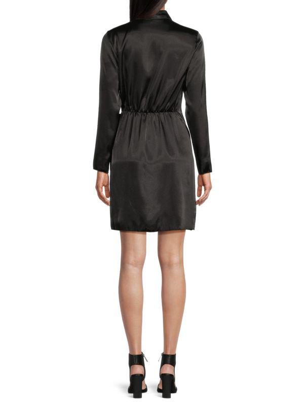 TASH + SOPHIE Satin Mini Wrap Dress